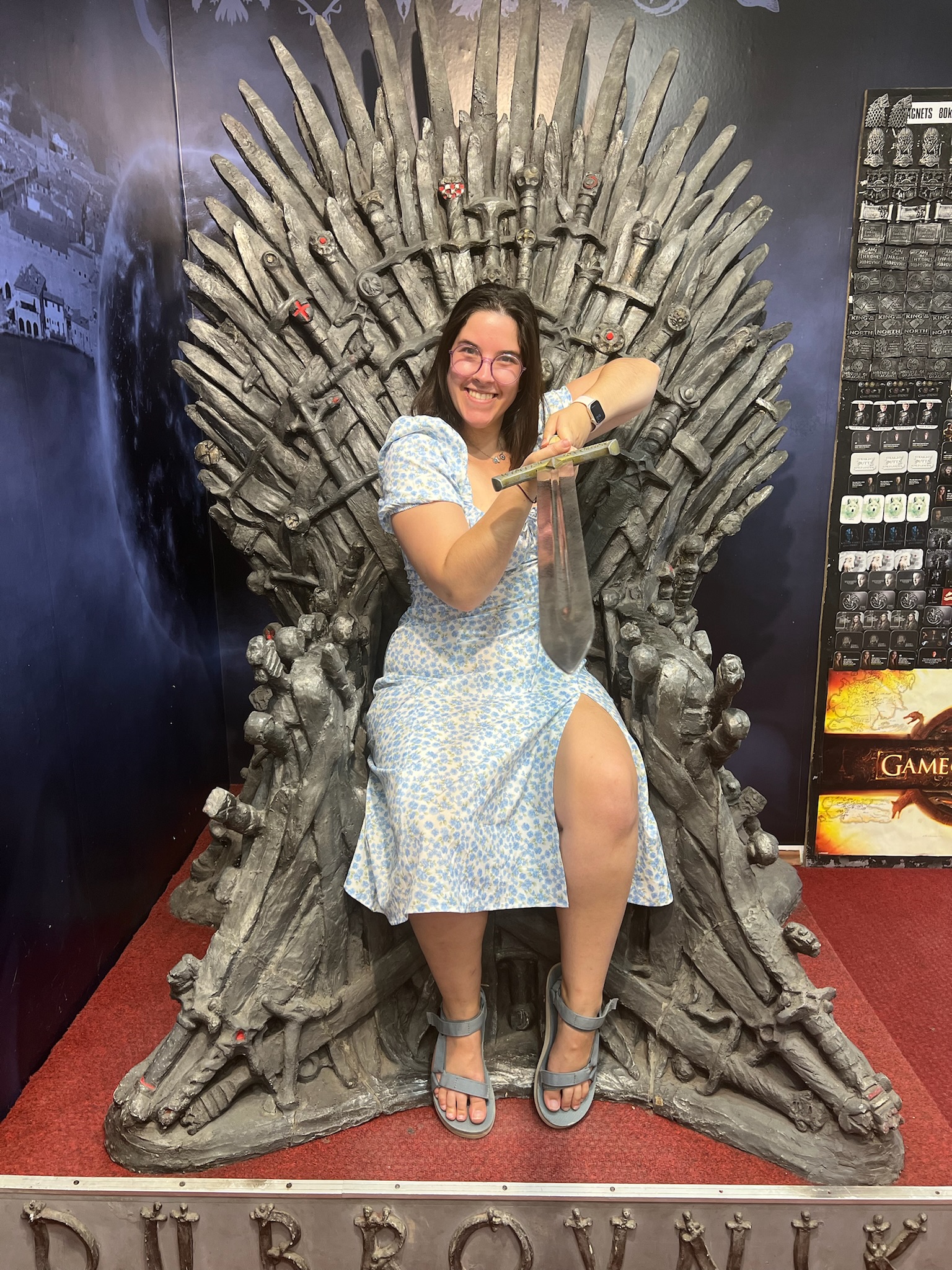 Iron Throne replica from Game of Thrones at Dubrovnik filming location