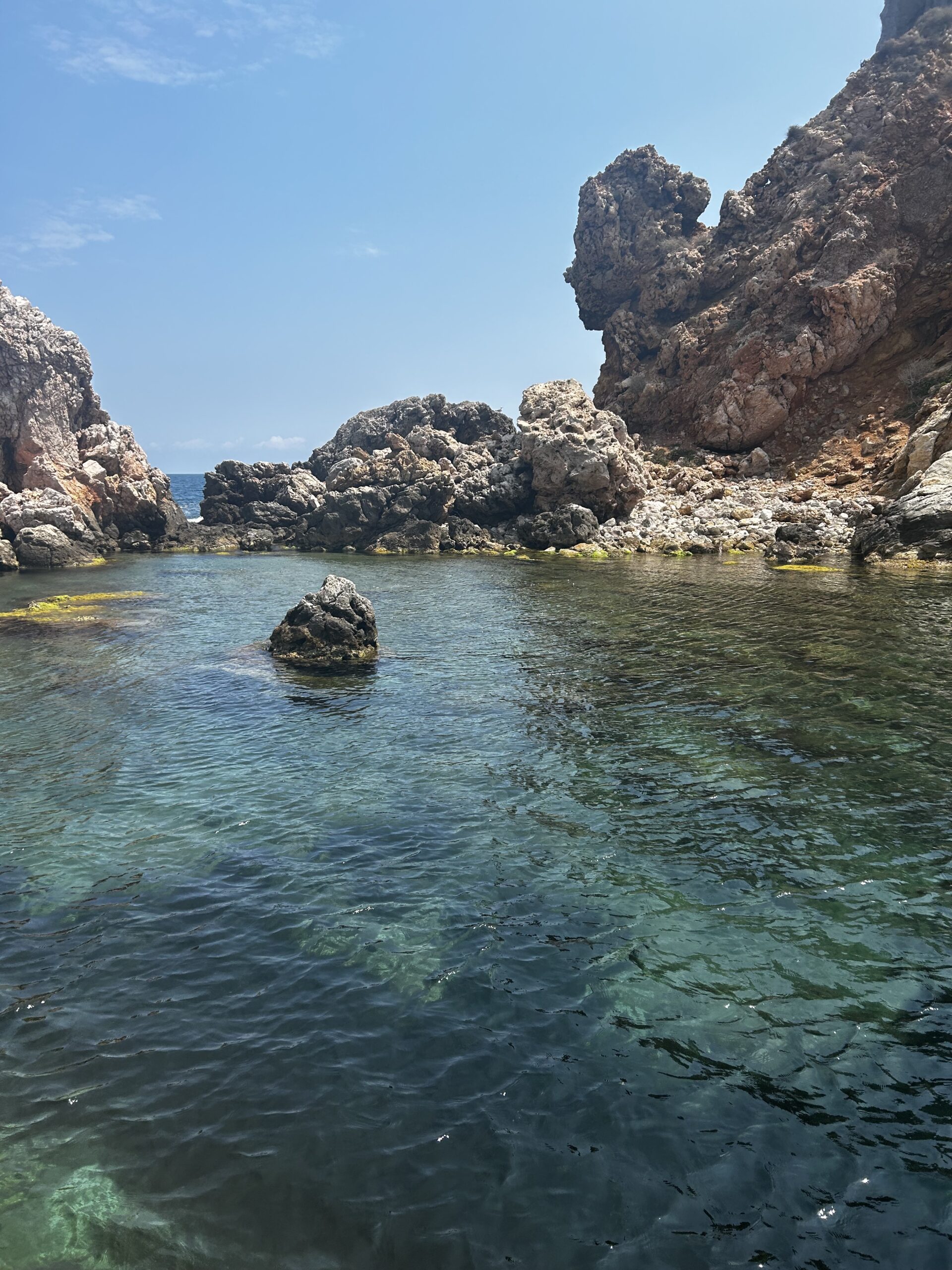 Rocky coastal beach landscape on Costa Brava