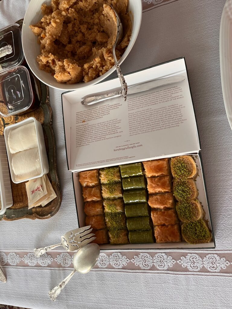 Box of Turkish baklava from Karakoy Istanbul